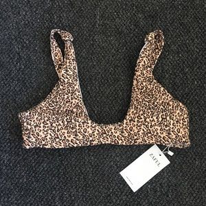 Zaful Leopard Print Swimsuit Top (M)